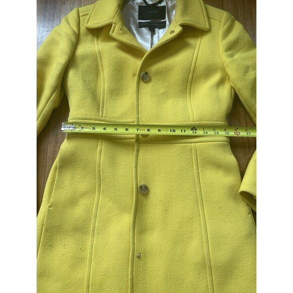 J. Crew Double Cloth Manifattura di Carmignano Italian Wool Coat 4 Yellow READ - Picture 7 of 13